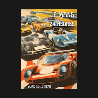 1972 Le Mans 24 Hours/Heures Racing Poster T-Shirt