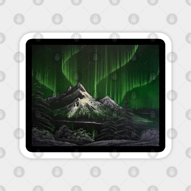 Green Northern Lights Magnet by J&S mason