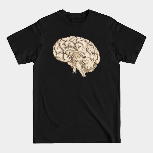 Discover Brain human anatomy vintage mental - Mental Health - T-Shirt