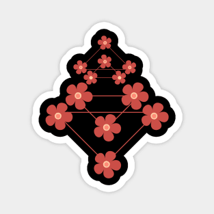 Floral triangle outline Magnet