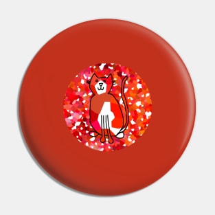 Small Cat on Red Pin