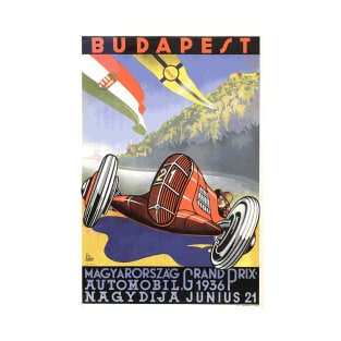 Hungarian Grand Prix, Budapest 1936: Vintage Poster Design T-Shirt