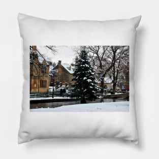 Bourton on the Water Christmas Tree Cotswolds Pillow