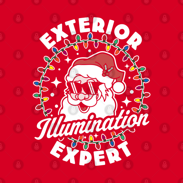 Exterior Illumination Expert Funny Christmas Lights Santa by OrangeMonkeyArt