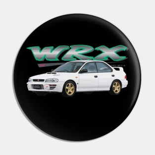 JDM Impreza WRX STI GC8 Version 3 III type r aspen white colin mcrae Pin