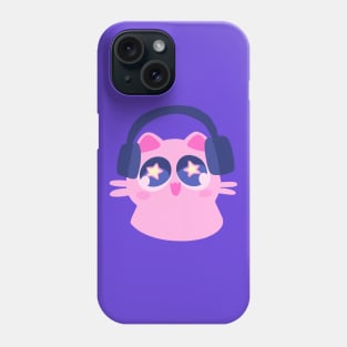 Catto with da Headphones! Phone Case