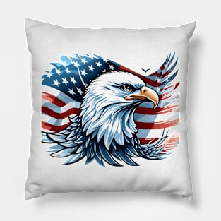 USA Flag Eagle Pillow