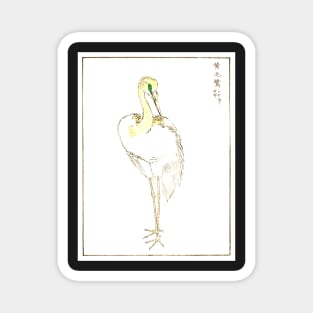 Eastern Great White Egret Digitally Enhanced Magnet