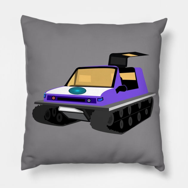 Snowmobile Pillow by momomoma