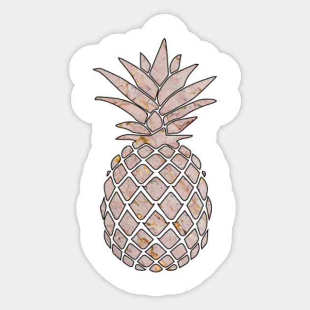 Rose Gold Pineapple Cute Gift Idea Pineapple Sticker Teepublic
