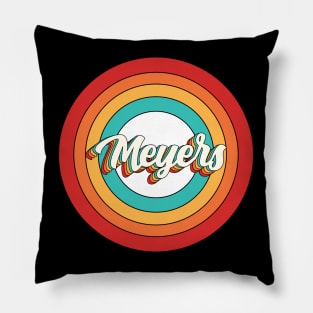 Meyers Name Shirt Vintage Meyers Circle Pillow