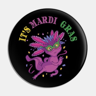 Axolotl Mardi Gras Pin