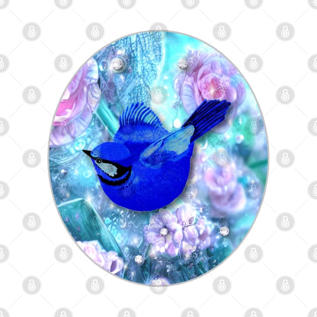 Blue Bird and Flowers by KC Morcom aka KCM Gems n Bling aka KCM Inspirations