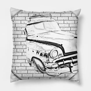 Car in a wall Pillow