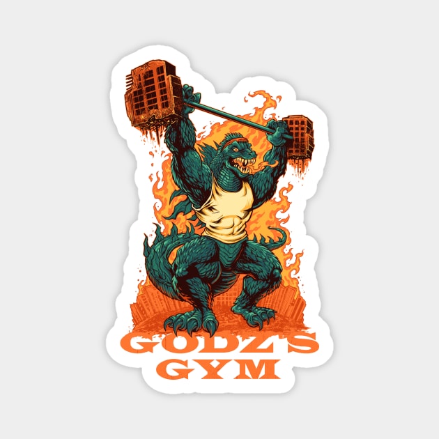 Godz's Gym Magnet by FlylandDesigns