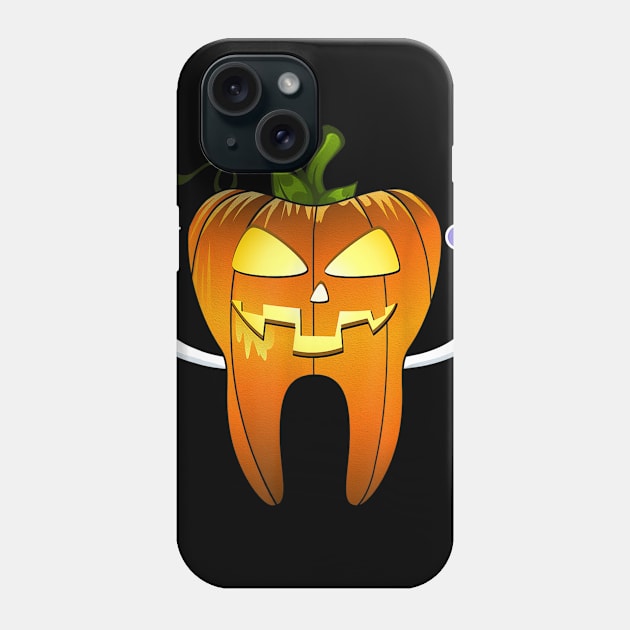 Dentist Halloween Night Pumpkin Scrubs Scary Cute Tee Gifts Phone Case by Fowlerbg