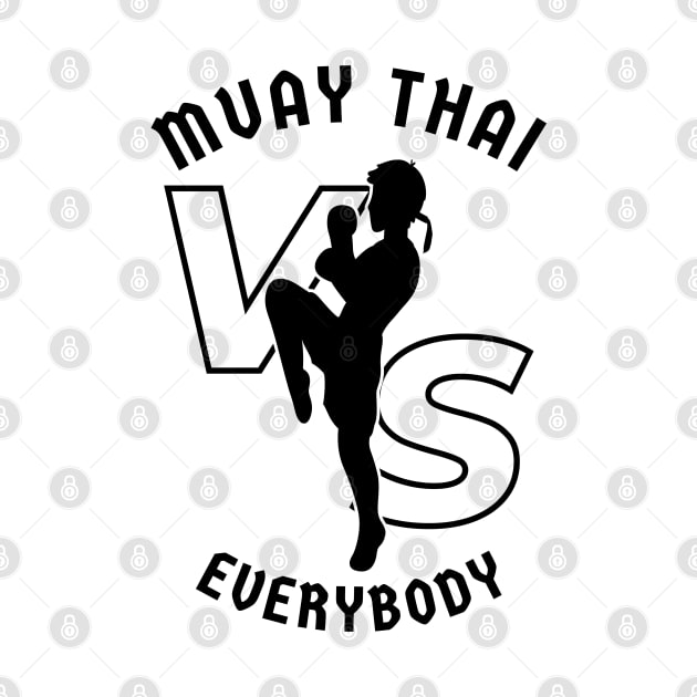 Muay Thai Vs Everybody - Mixed Martial Arts Sparring Art by Cult WolfSpirit 