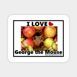 I love George the mouse in a log pile house Magnet