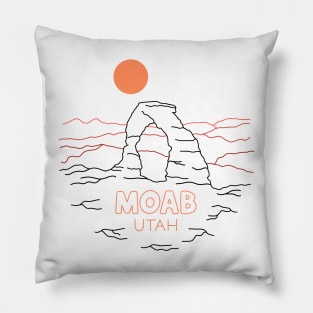 Moab Utah Line Art Pillow