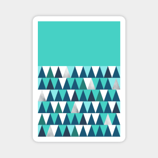 Arctic Blue Triangles Magnet