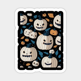 Seamless Pattern Pumpkin Magnet