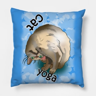 Cute cartoon cat yoga neck stretch Pillow