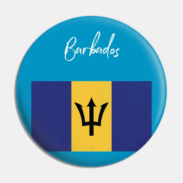 Barbados Flag Pin by phenomad