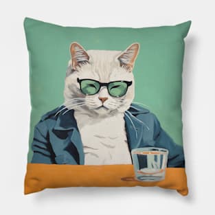 Hipster Cat Pillow