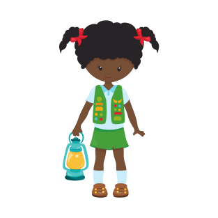 Girl Scout, African American Girl, Little Girl T-Shirt