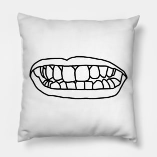 Natural Lips Black Line Pillow