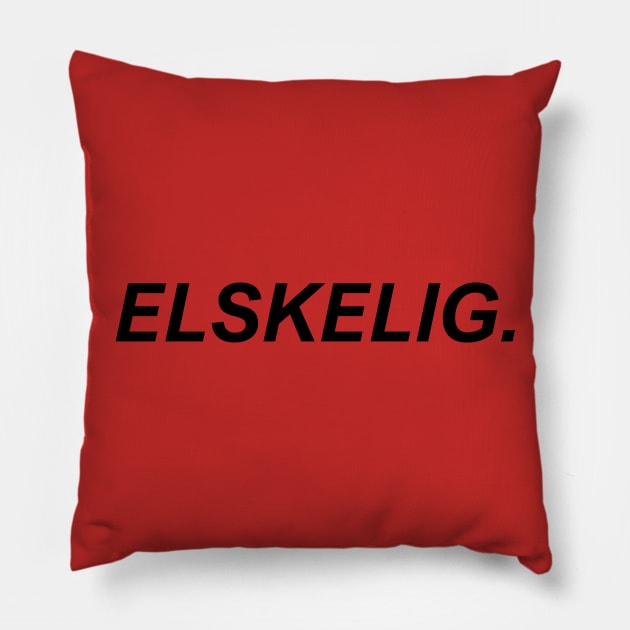 Elskelig Pillow by drawnbysofie