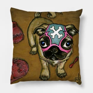 Luchador Pug Pillow