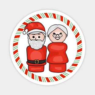 Little Santa and Mrs Claus Are In Love Magnet