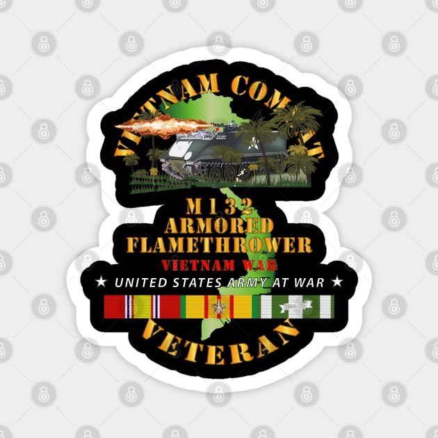 M132 Armored Flamethrower - Vietnam Combat Vet w VN SVC Magnet by twix123844