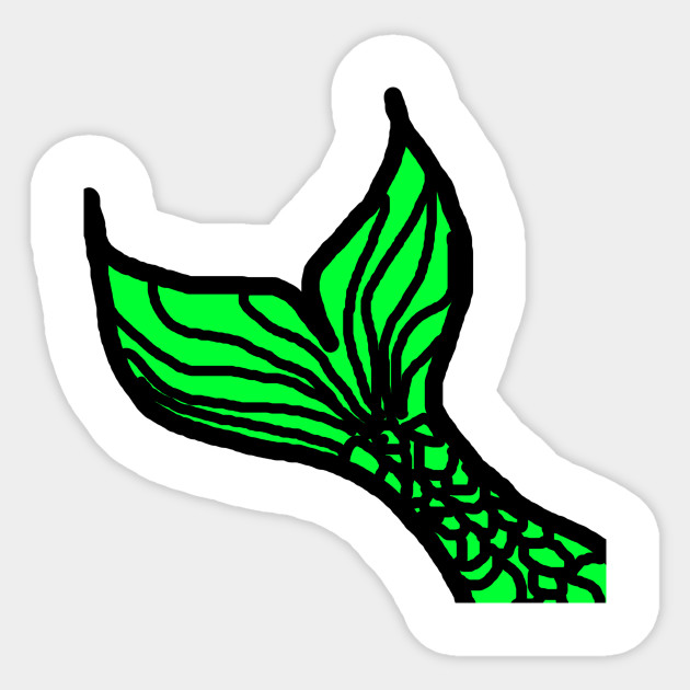 Electric Mermaid Tail Mermaid Sticker Teepublic