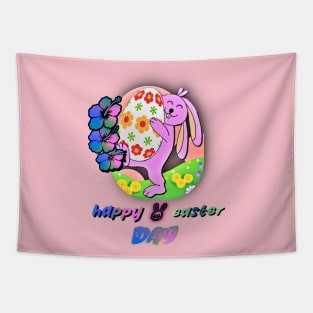 Happy Easter T-Shirt Bunny Rabbit Graphic Tapestry