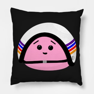 Mochi with riding helmet Pillow