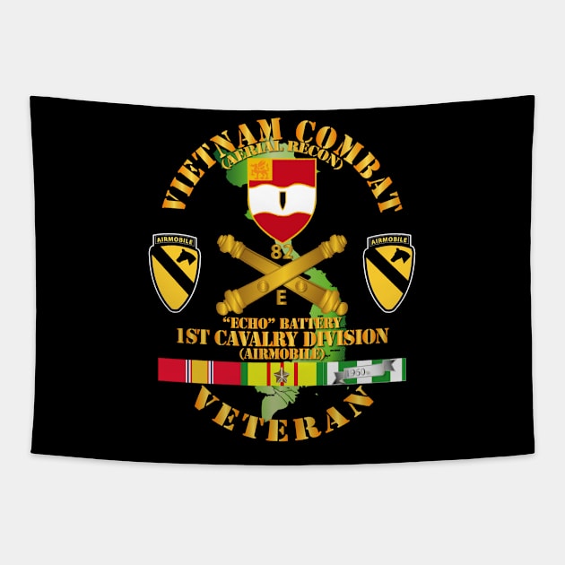 Vietnam Combat Veteran w Echo Btry 82nd Artillery DUI - 1st Cav Div Tapestry by twix123844