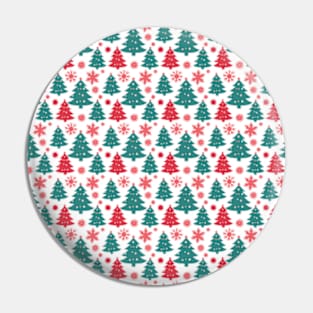 Retro Christmas Tree Pattern Pin