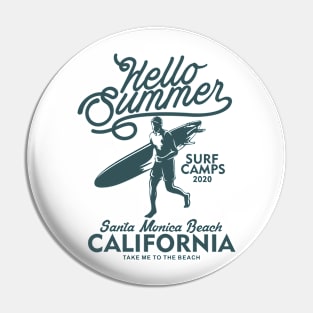 Surf Beach Summer Pin