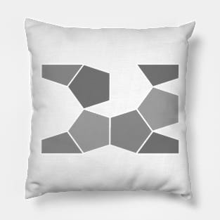 Seventies shapes of gray pattern Pillow