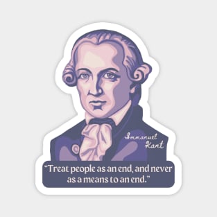 Emmanuel Kant Portrait and Quote Magnet