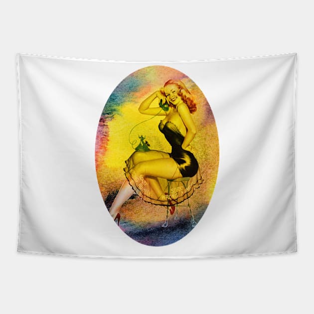 Pin Up Girl Tapestry by Gigiart