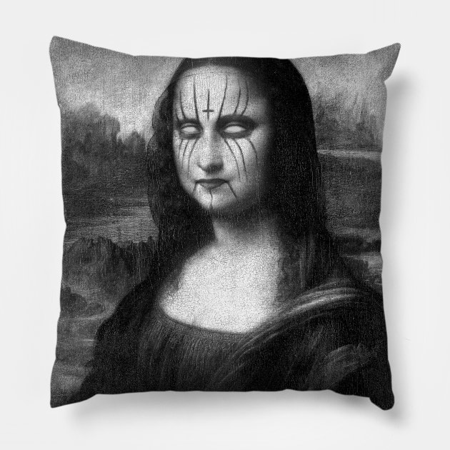 Death Metal Mona Pillow by GAz