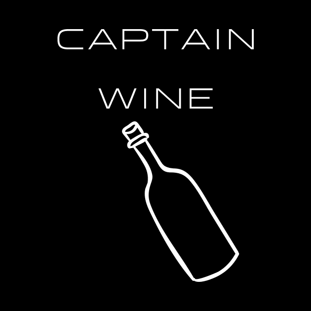 Captain Wine Typography White Design by Stylomart