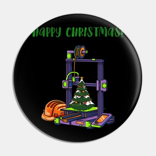 3D Printer #4 Christmas Edition Pin