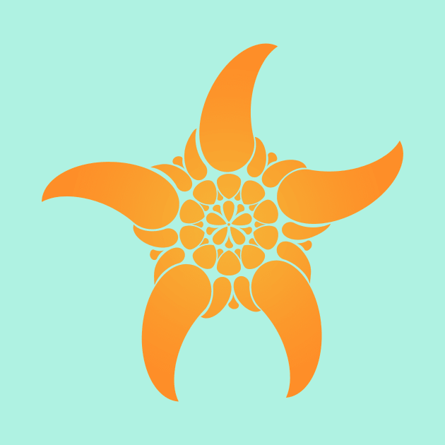 Orange Starfish by Jaq of All