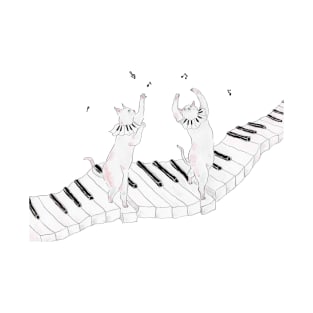 Piano dancing cat T-Shirt