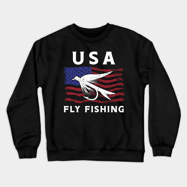 USA Fly Fishing Crewneck Sweatshirt