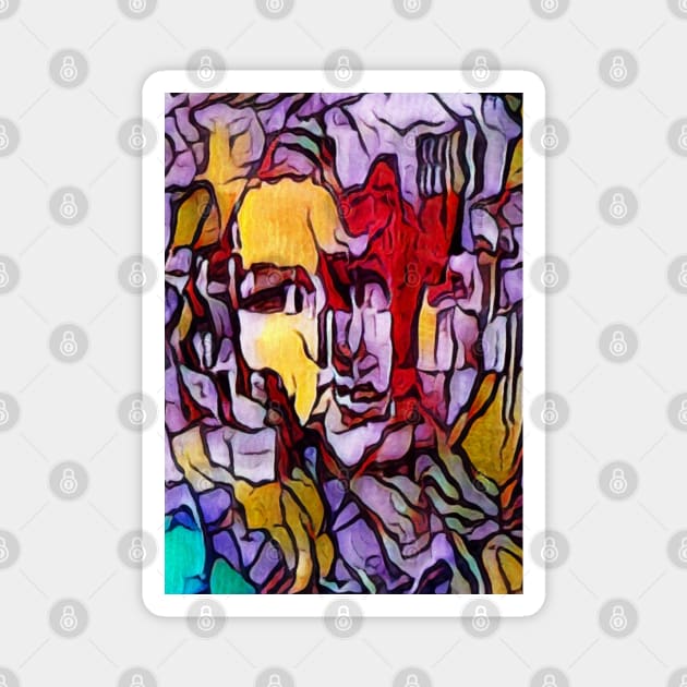 Abstract woman portrait Magnet by rolffimages